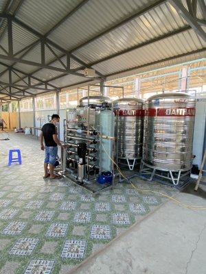 Hệ thống lọc nước 1500 lít đóng bình đóng chai tại Bình Đại Bến Tre